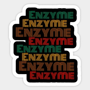 Enzyme old school design 80s Sticker